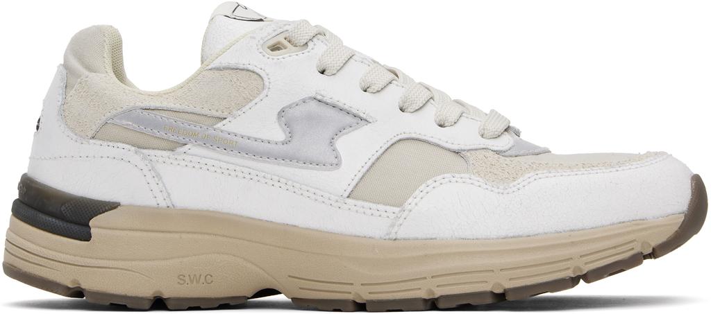 Stepney Workers Club White & Beige Amiel S-Strike Sneakers