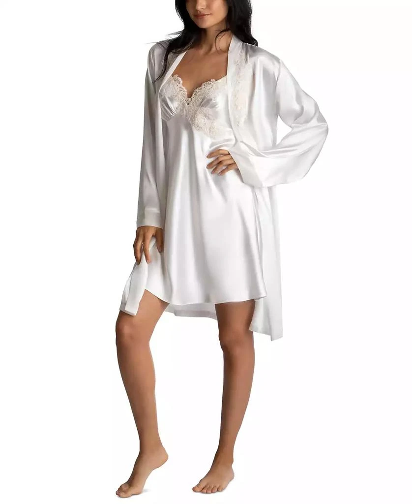 Linea Donatella Sonya Embellished Satin Bridal Wrap Robe 4