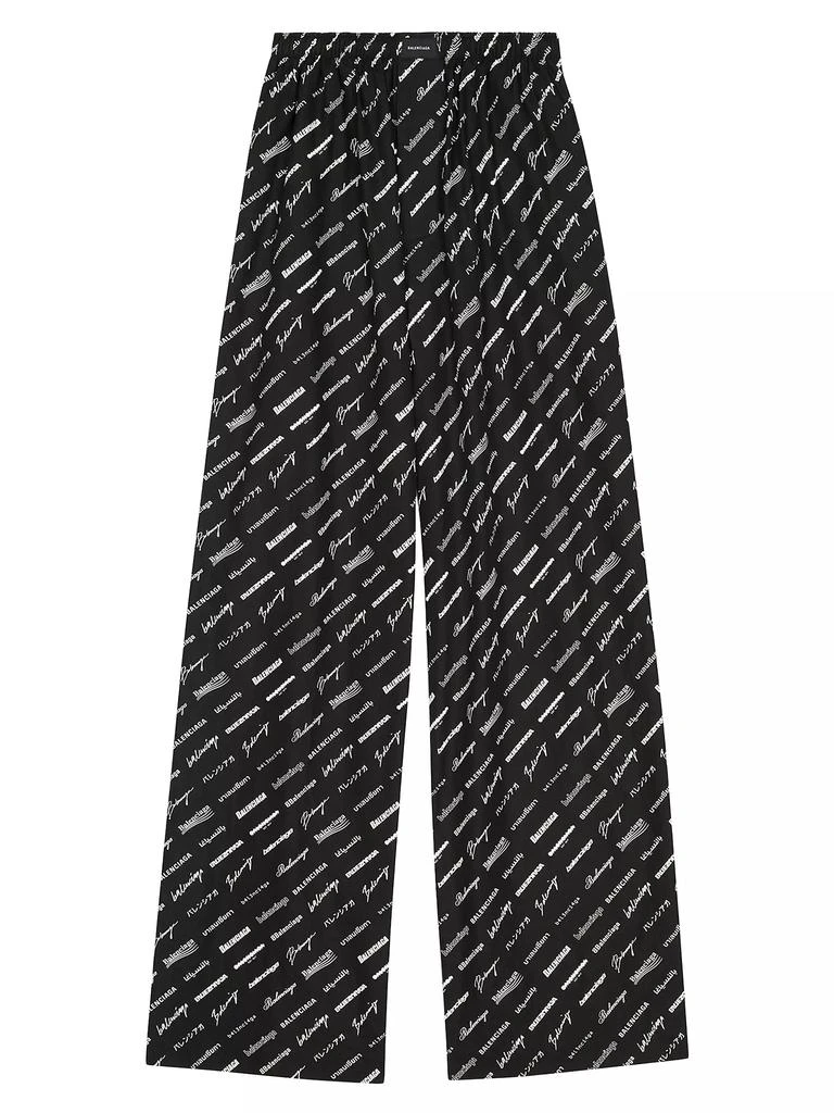 Balenciaga Logomania All Over Pyjama Pants 1