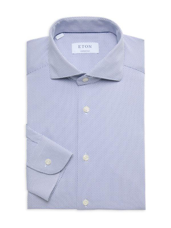 Eton Contemporary Fit Print Dress Shirt