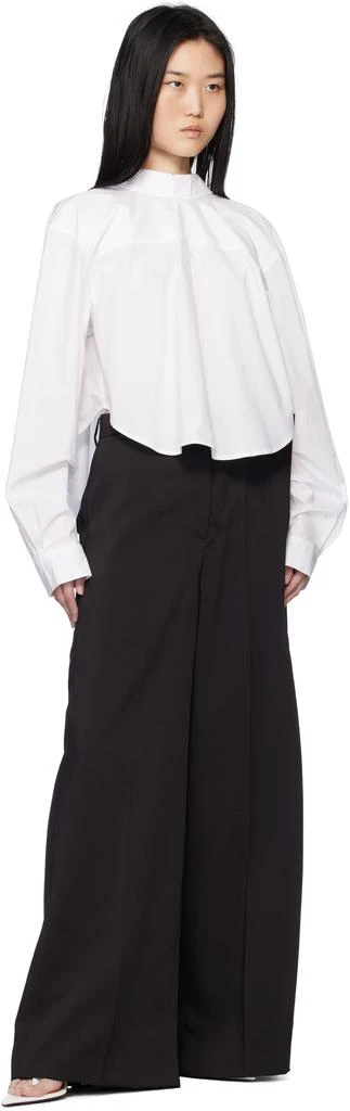pushBUTTON Black Side Folded Wide Trousers 4