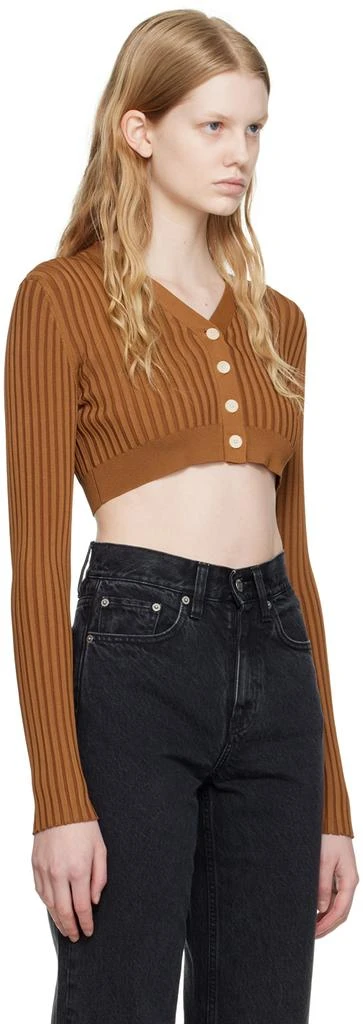 HOPE Brown Cropped Cardigan 2