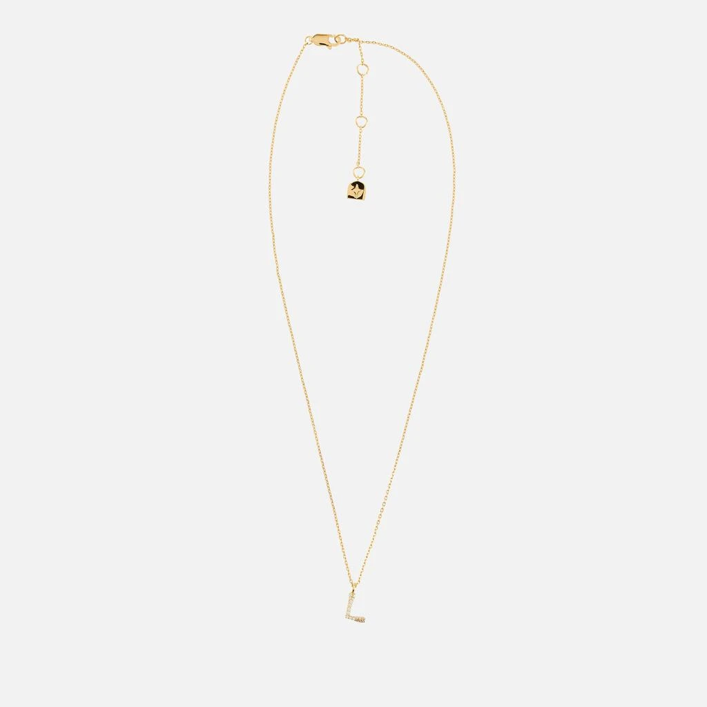 ASTRID & MIYU Initial Pavé 18K Gold-Plated Necklace 1