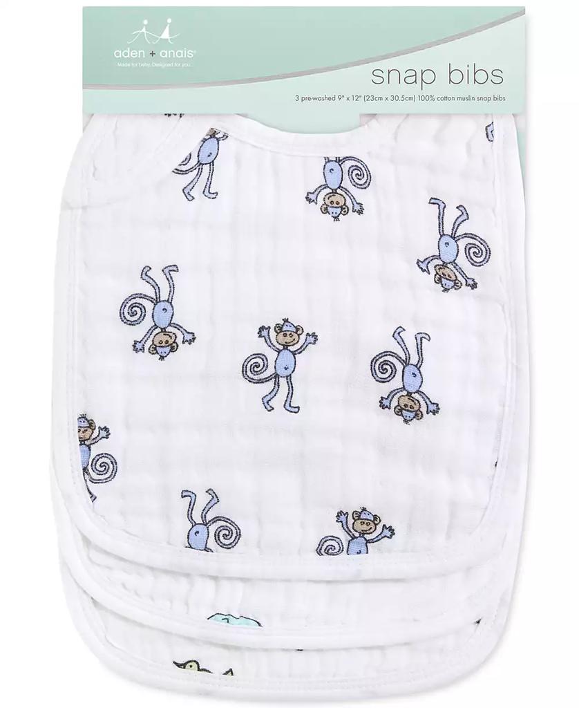 aden + anais Baby Boys or Baby Girls Jungle Bibs, Pack of 3