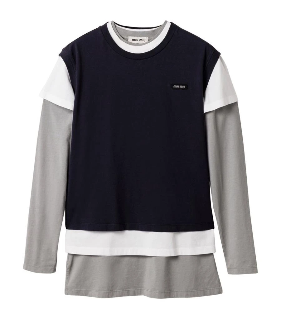 Miu Miu Cotton Layering T-Shirts (Pack of 3) 1