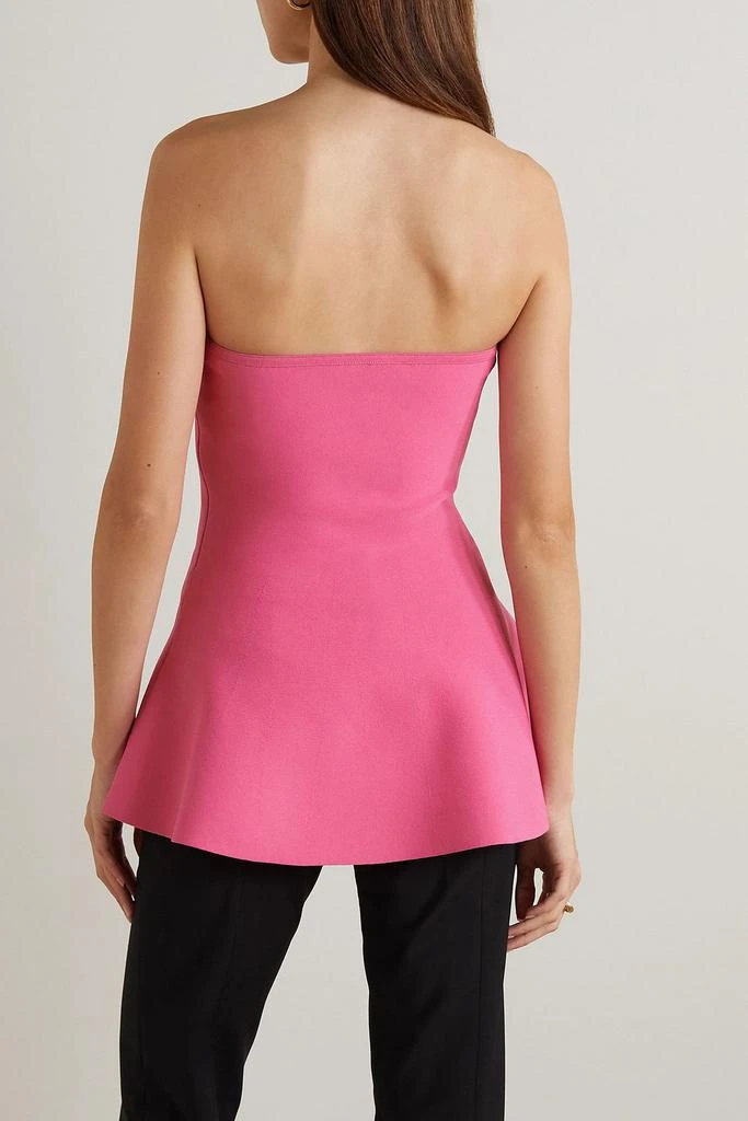 ADAM LIPPES Strapless knitted peplum top 3