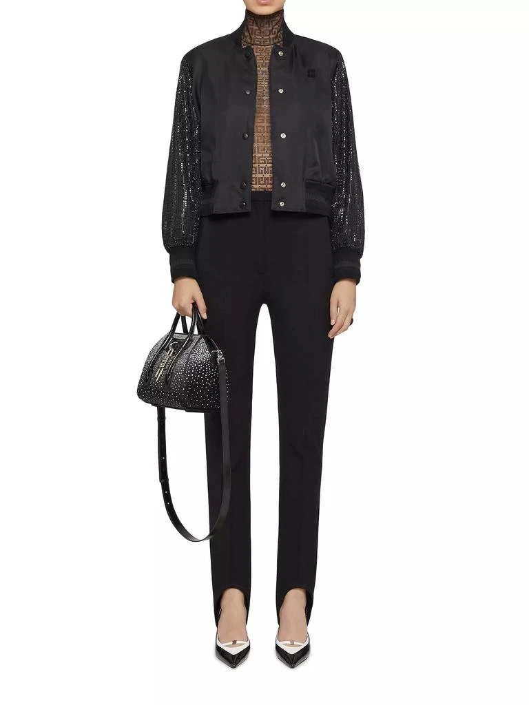 Givenchy Varsity Jacket In Silk And 4G Rhinestones 2