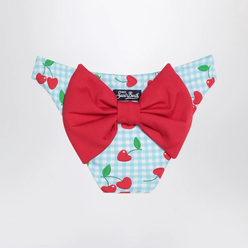 Mc2 Saint Barth Madame slip with Vichy and cherries pattern 2