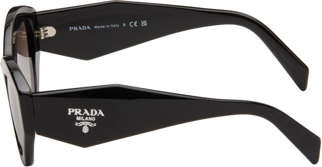 Prada Black Round Cat Eye Acetate Sunglasses 3