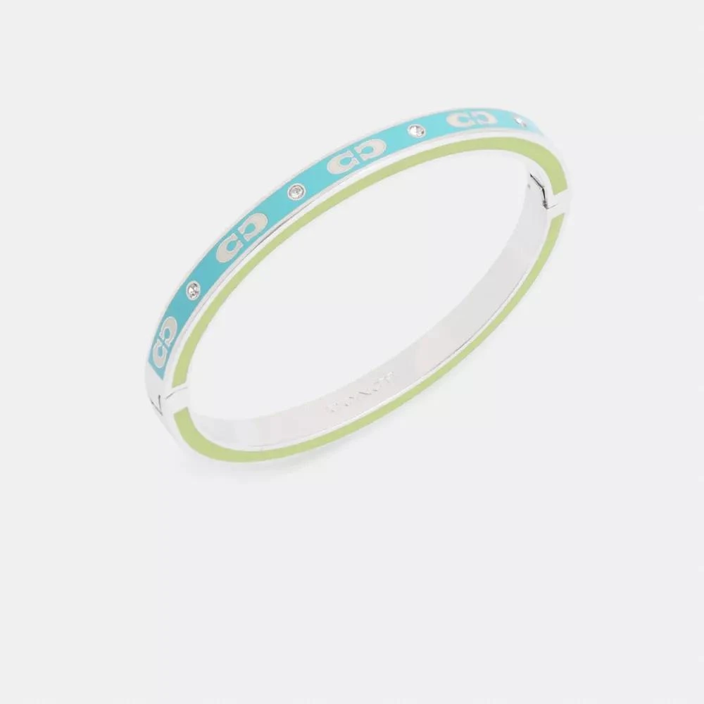 Coach Signature Enamel Hinged Bangle 2