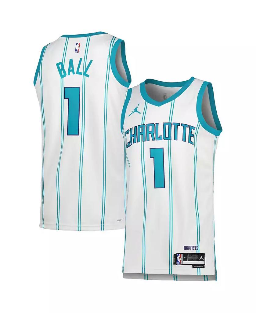 Jordan Men's and Women's LaMelo Ball White Charlotte Hornets Swingman Jersey - Association Edition