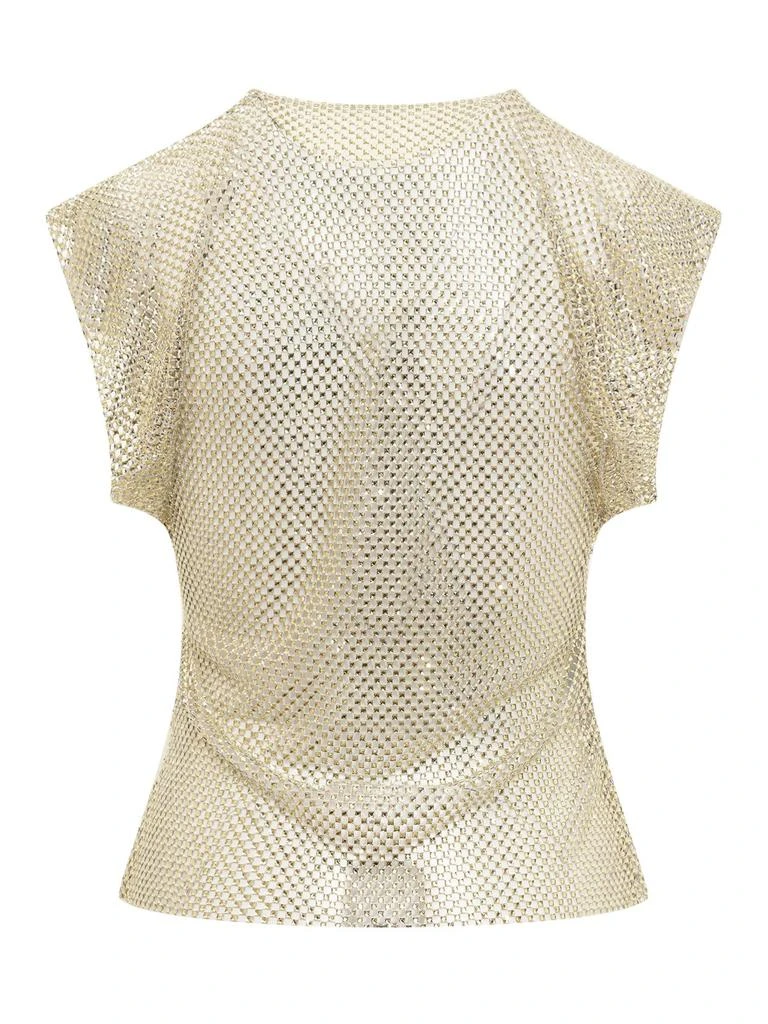 PHILOSOPHY di LORENZO SERAFINI Philosophy Di Lorenzo Serafini Embellished Sheer Sleeveless Blouse 2