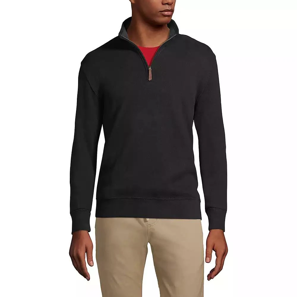 Lands' End Men's Tall Bedford Rib Quarter Zip Sweater 1