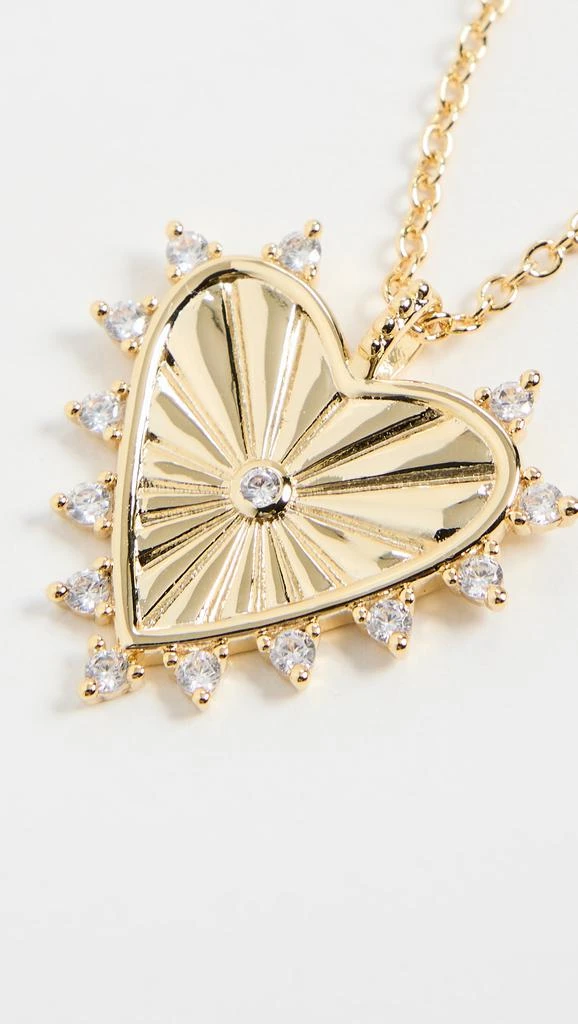 By Adina Eden Pave Outlined Heart Necklace 5