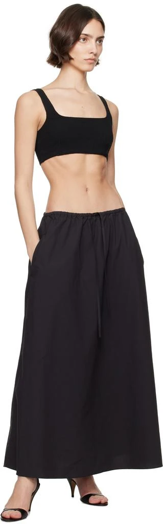 Matteau Black Drawcord Maxi Skirt 4