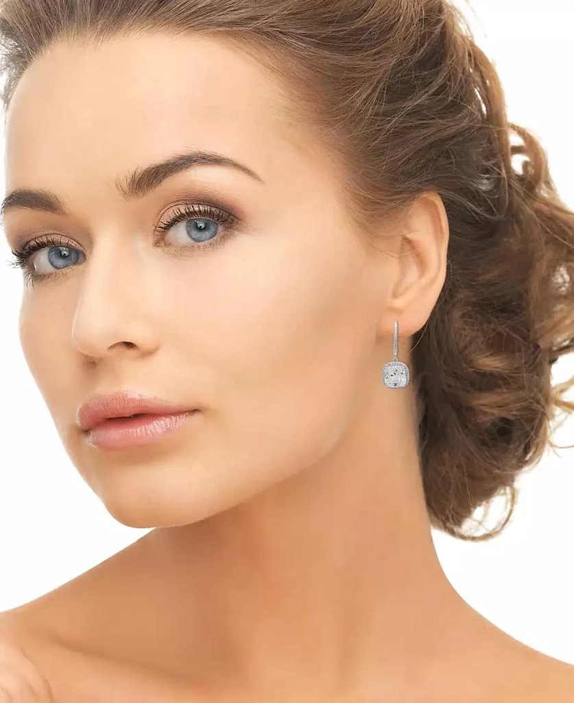 Macy
s Lab-Grown White Sapphire Cushion Drop Earrings (8-7/8 ct. t.w.) in Sterling Silver 3