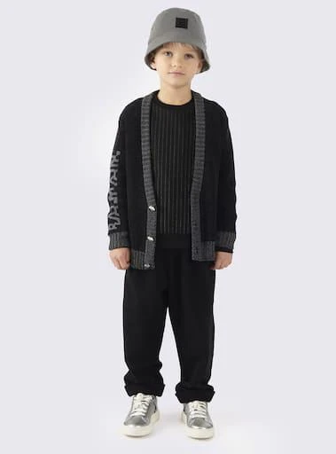 Balmain Logo intarsia cardigan 5