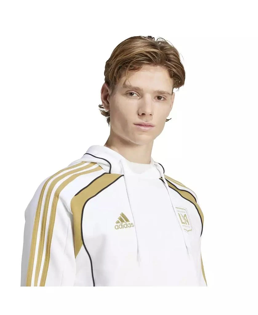 Adidas Men's White LAFC 2025 Travel Pullover Hoodie 5