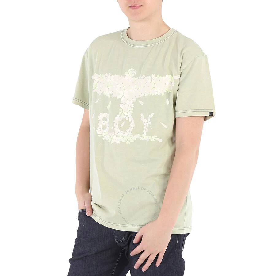 BOY LONDON Washed Green Boy Eagle Blossom Cotton T-shirt 3