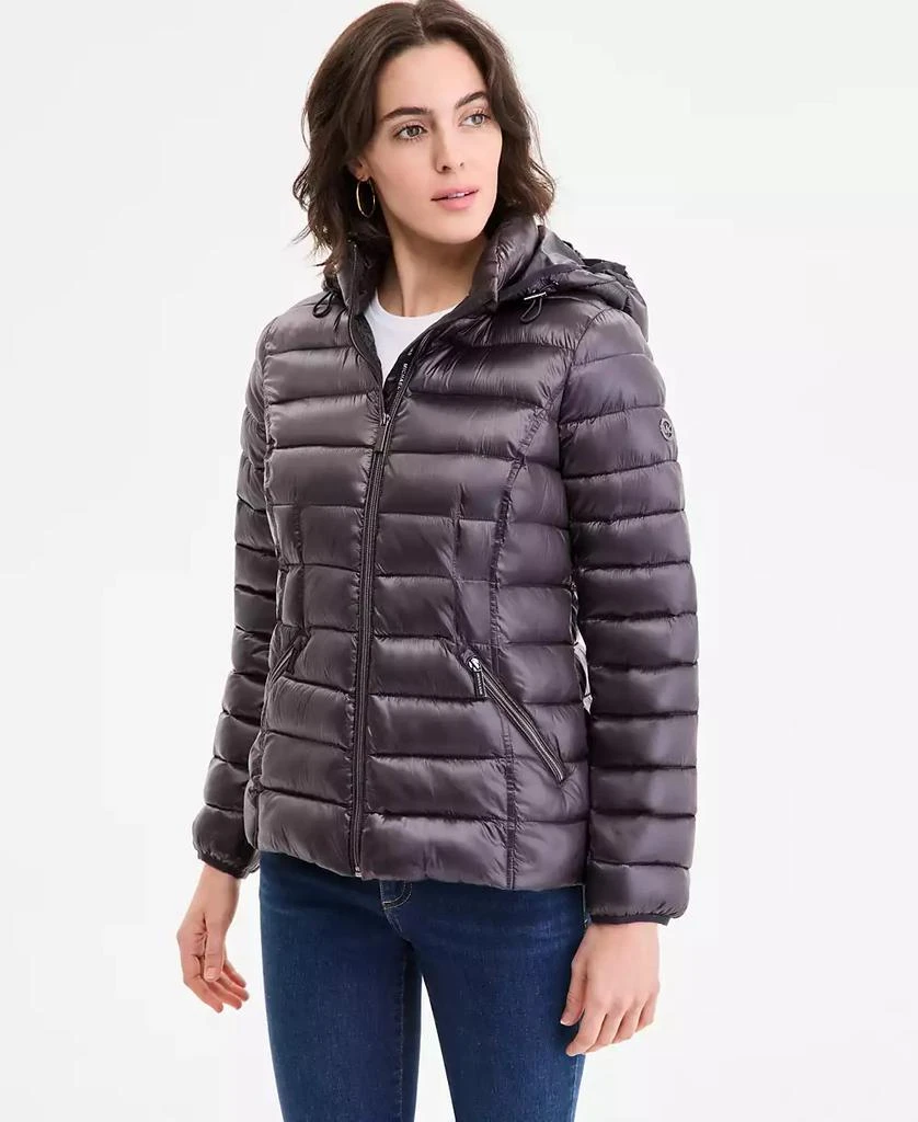 Michael Kors Women's Hooded Shine Packable Puffer Coat, Exclusively at Macy's