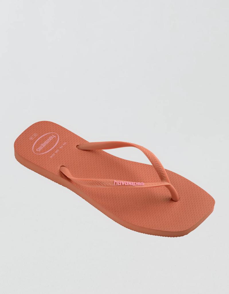 AE Havaianas Women's Slim Square Logo Pop Up Flip Flops