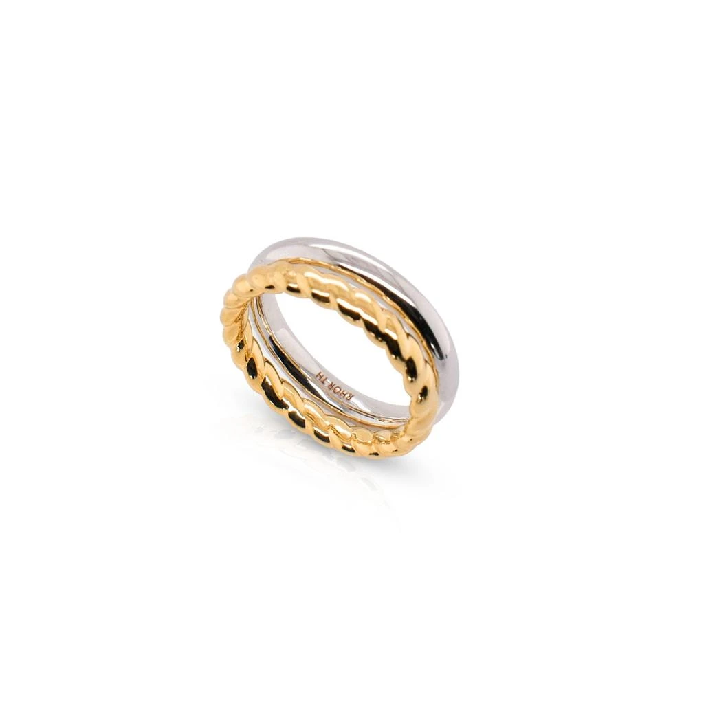 MAXCOLOR 14k Gold Resin Filled Electroform Set of Two Rings 1