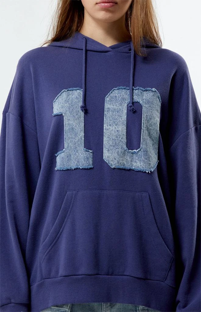 PacSun Denim Number Patch Hoodie 2