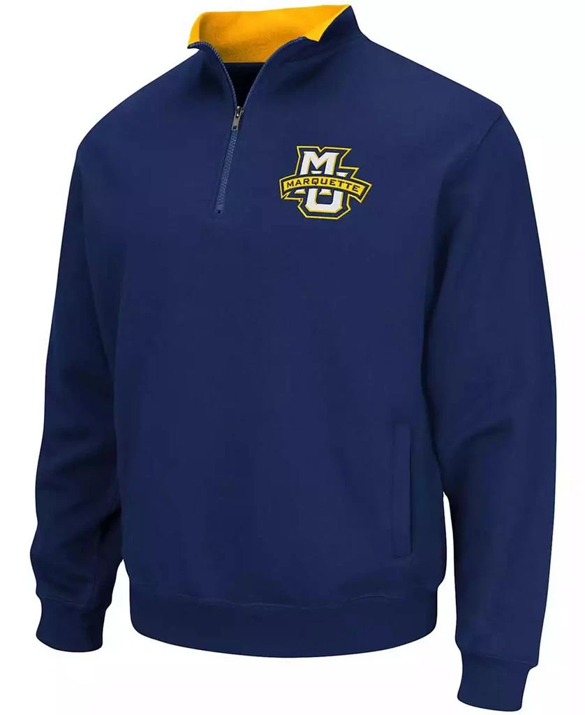 Colosseum Men's Navy Marquette Golden Eagles Tortugas Logo Quarter-Zip Jacket 2