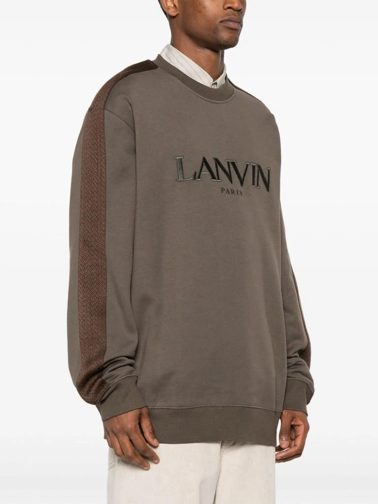 Lanvin Dark Olive Green Cotton Jersey Sweatshirt 3
