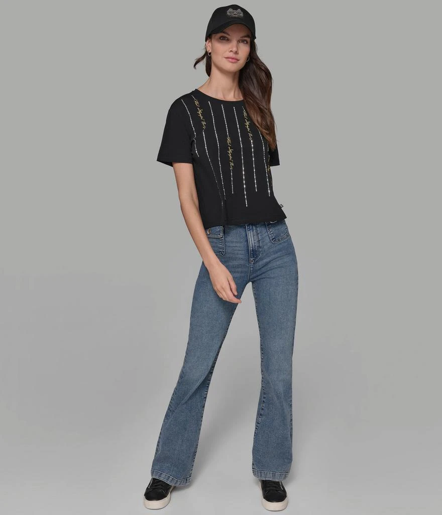 Karl Lagerfeld Paris CRYSTAL SCRIPT TEE 7