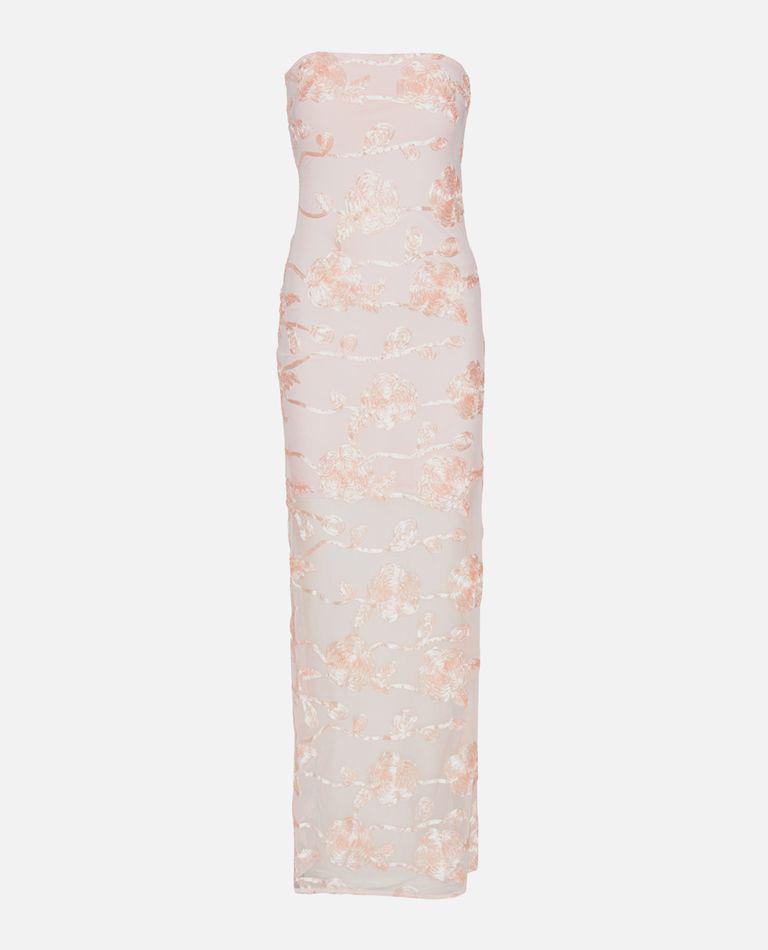ROTATE Birger Christensen Flower Mesh Tube Dress