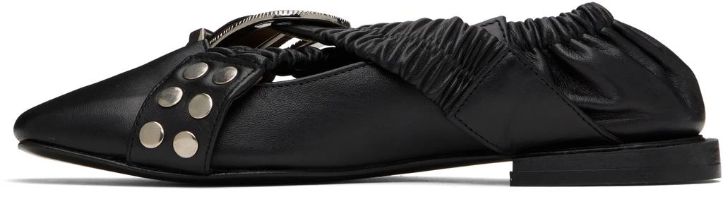 Toga Pulla Black Cross Strap Ballerina Flats 3