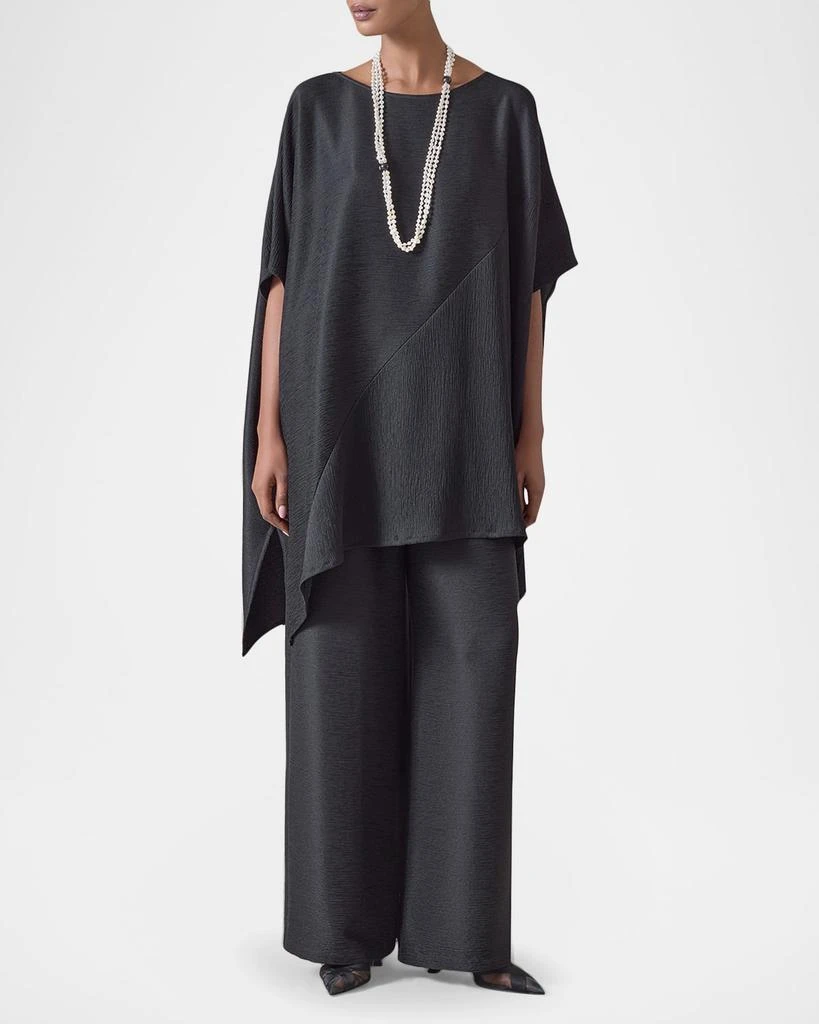 Eskandar Handkerchief Silk Plisse Tunic 2