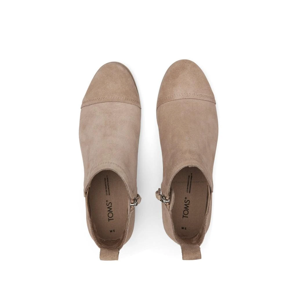 TOMS Shoes Reese Taupe Suede Ankle Boot 5