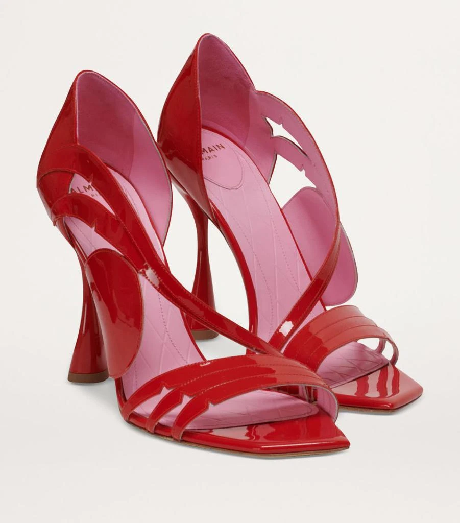 Balmain Patent Leather Eden Heeled Sandals 95 4