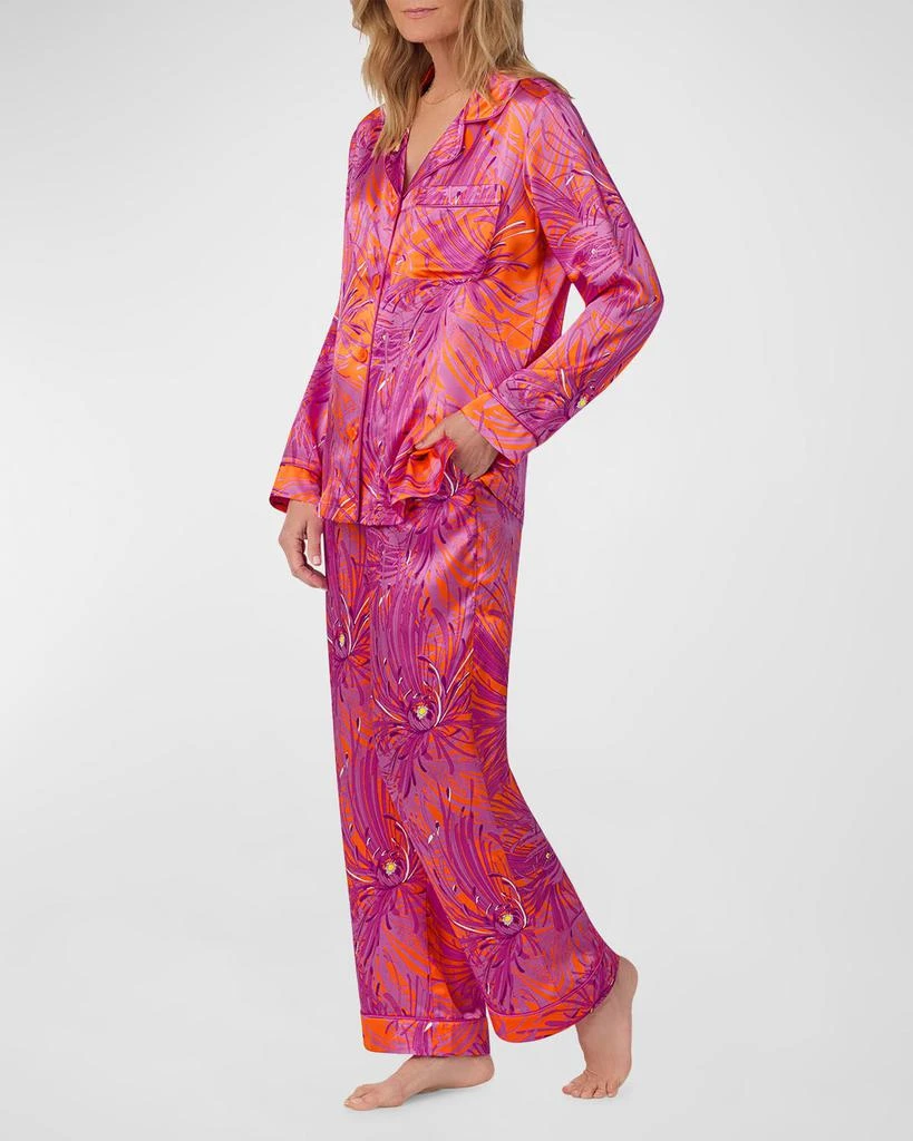 Trina Turk Floral-Print Silk Satin Pajama Set 2