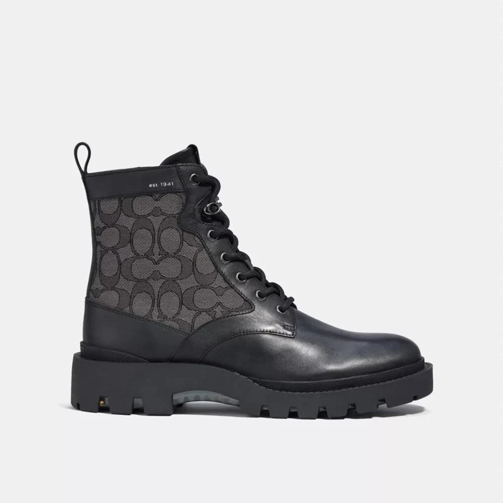 Coach Citysole Lace Up Boot In Signature Jacquard 1