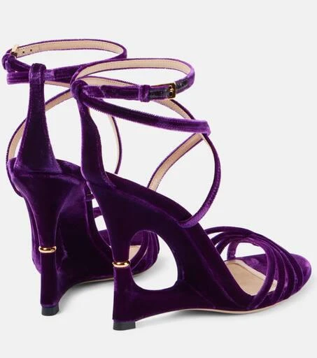 Tom Ford Paradis velvet wedge sandals 2