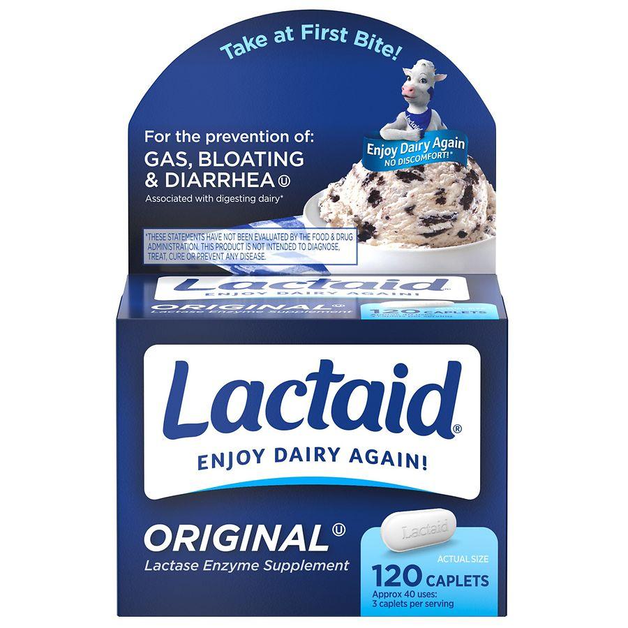 Lactaid Original Strength Lactose Intolerance Relief Caplets