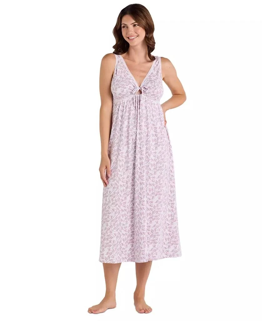 Miss Elaine Women's Sleeveless Printed Long Gown 1