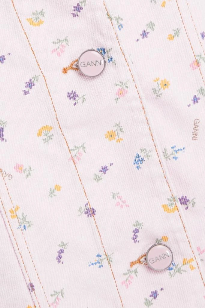 Ganni Floral-print denim jacket 4