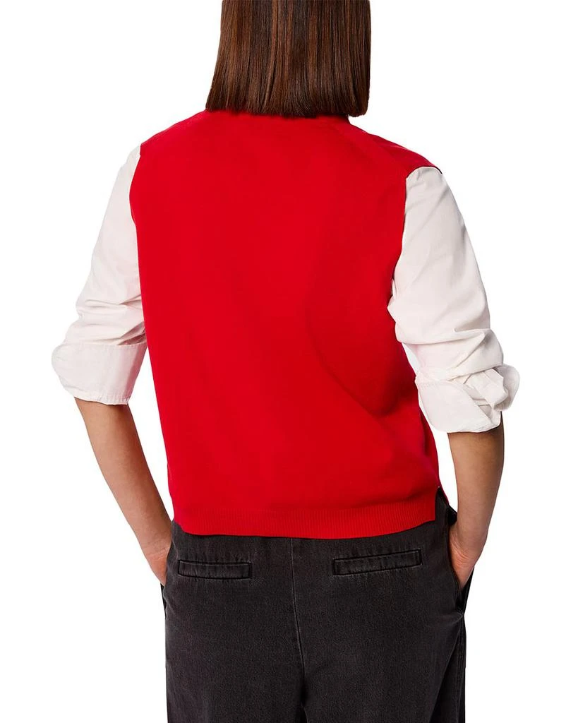 Whistles V Neck Button Front Knit Vest 3