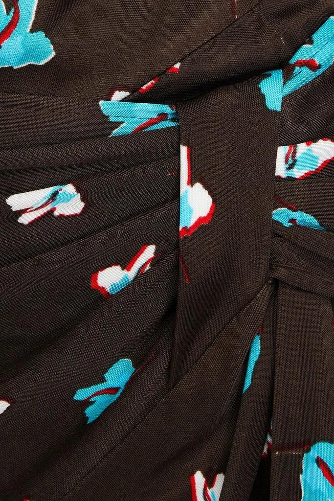 Diane von Furstenberg Garcel wrap-effect floral-print satin-jersey midi skirt 4