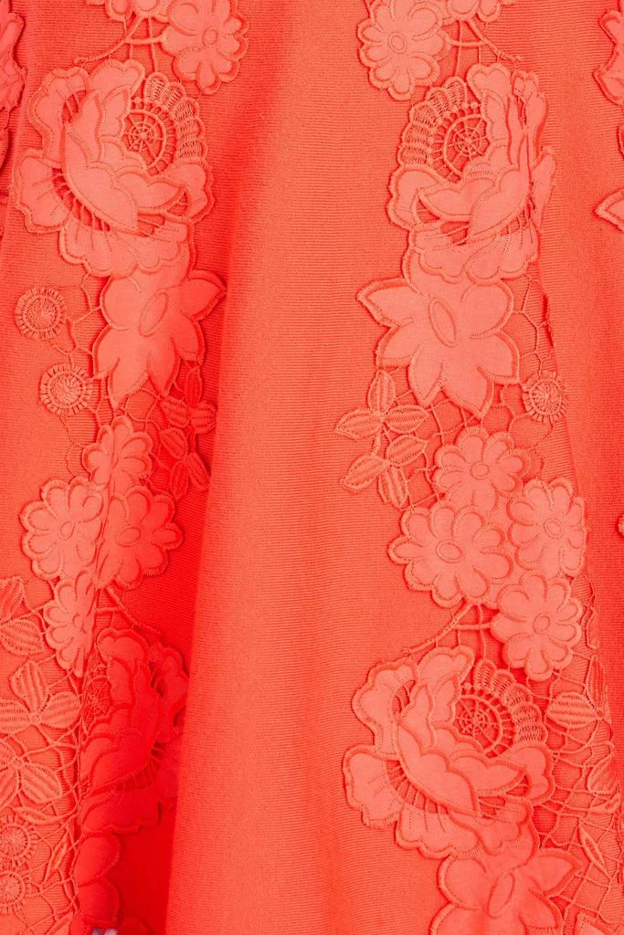 Oscar de la Renta Guipure lace-trimmed jersey dress 4