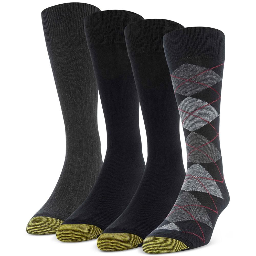 Gold Toe Men's 4-Pack Casual Argyle Crew Socks, Created for Macy's