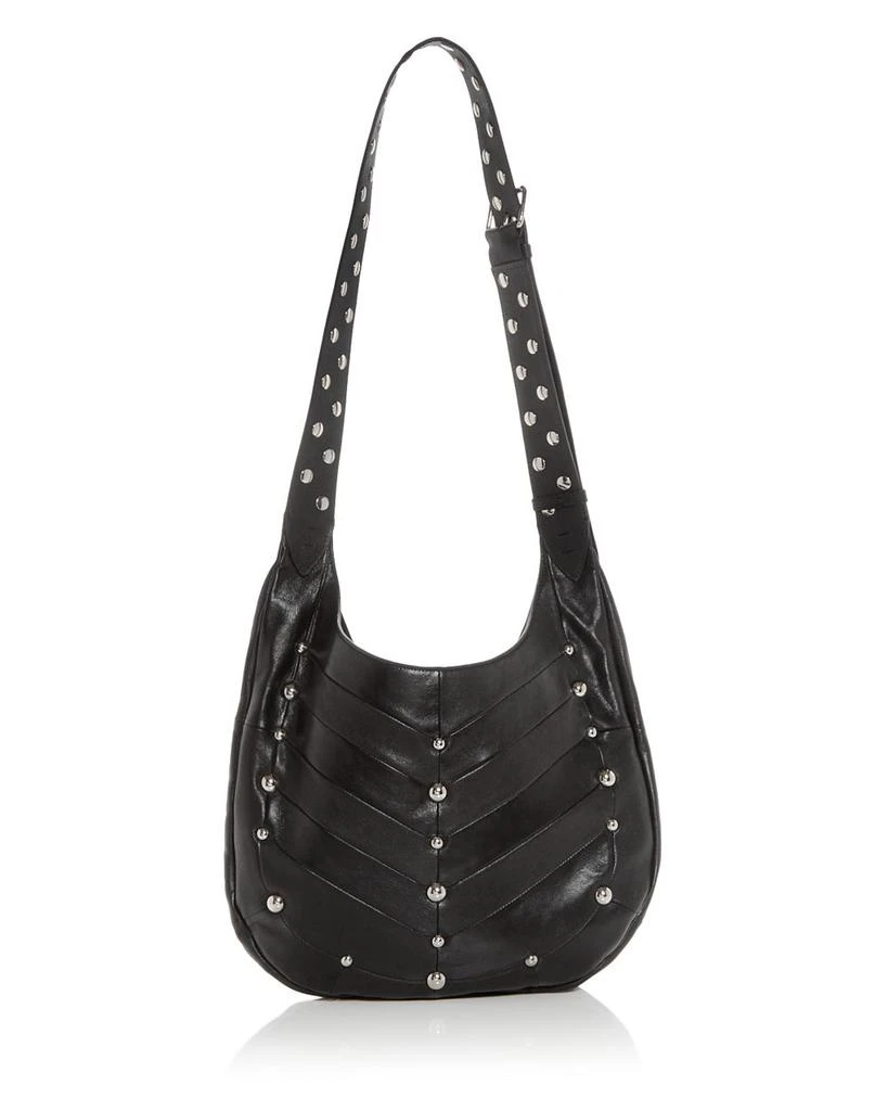 Valentino VLogo Stud Embellished Hobo Leather Shoulder Bag 3
