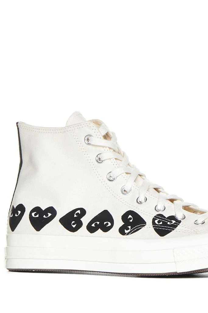 Shop Comme des Garçons Play X Converse Chuck High Top Sneakers on 