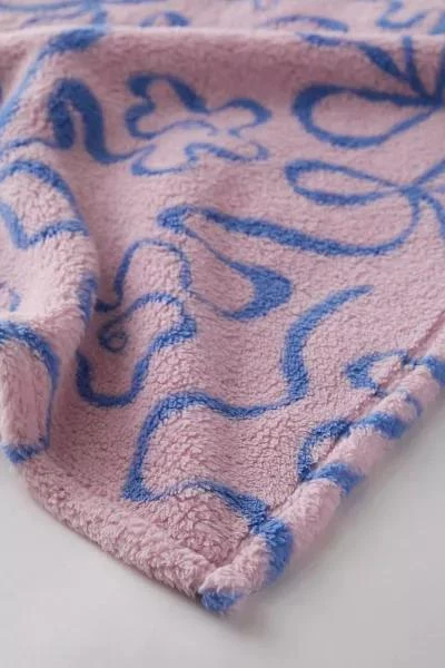 Urban Outfitters Printed Plush Throw Blanket 4