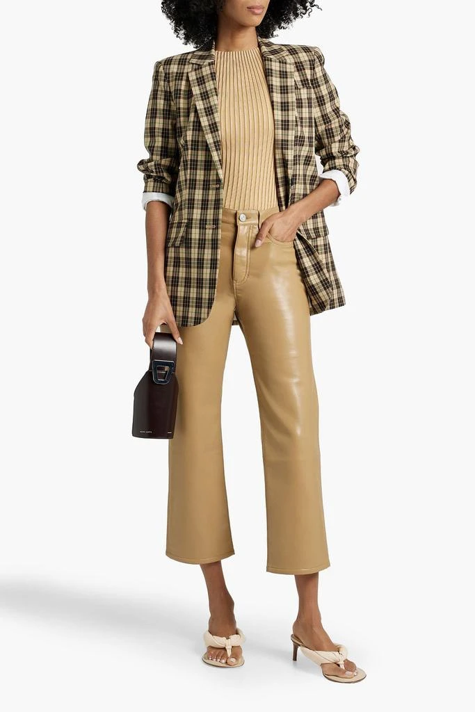 FRAME Le Jane Crop stretch-leather straight-leg pants 2
