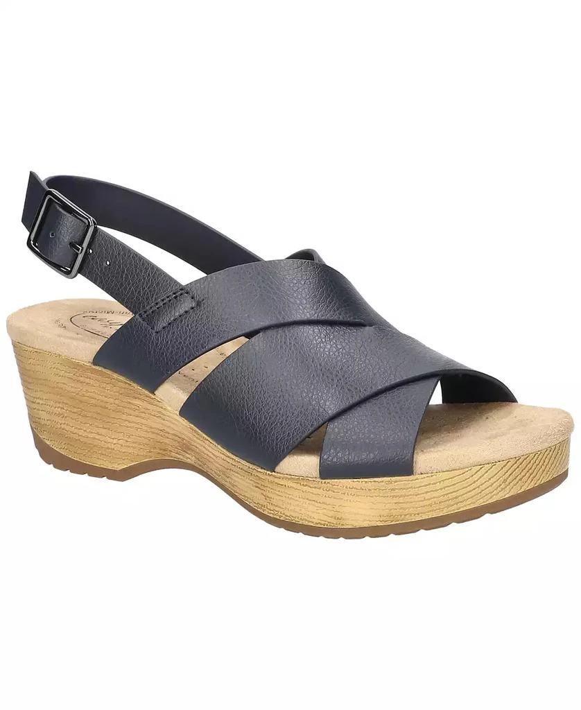 Easy Street Women's Raffey Buckle Slingback Slip Resistant Wedge Sandals 1